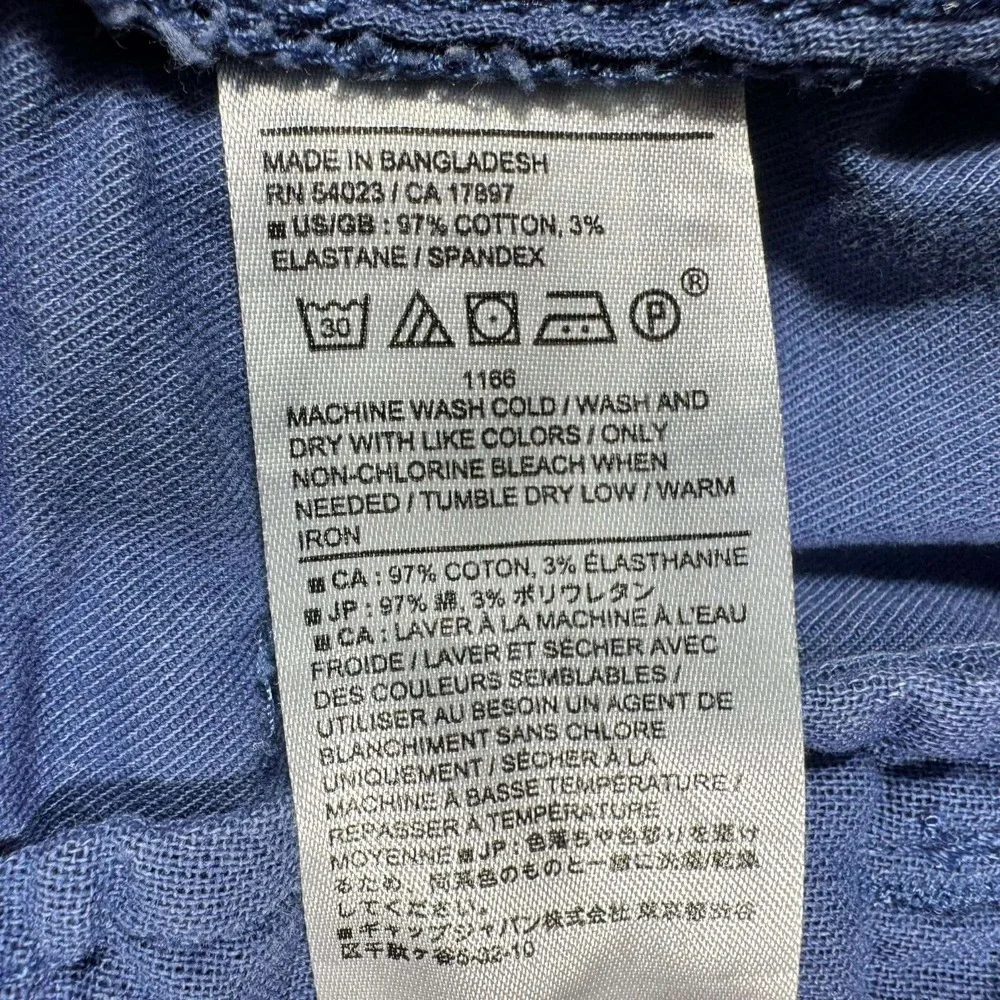 Banana Republic Chino‎ Shorts Blue Stretch Cotton Casual Mens Size 33